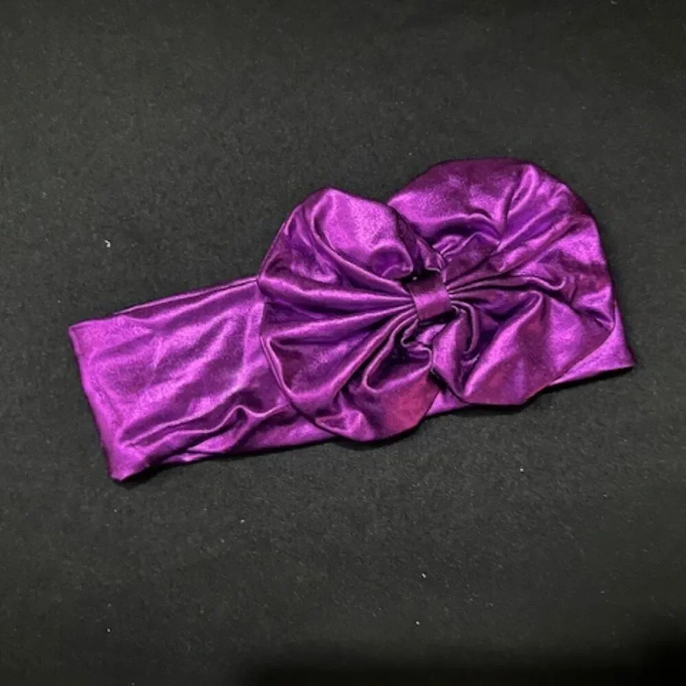 Purple Metallic Big Bow Headband   7375  Handmade NWT Boutique